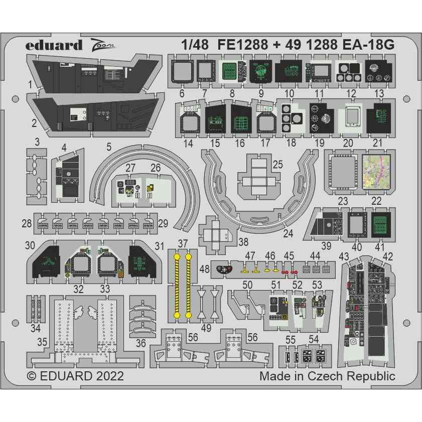 【新製品】491288 塗装済 1/48 EA-18G エッチングパーツ (モンモデル用)