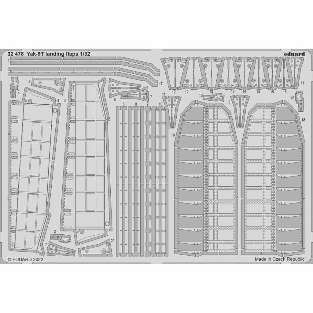 【新製品】32478 1/32 Yak-9T ランディングフラップ (ICM用)