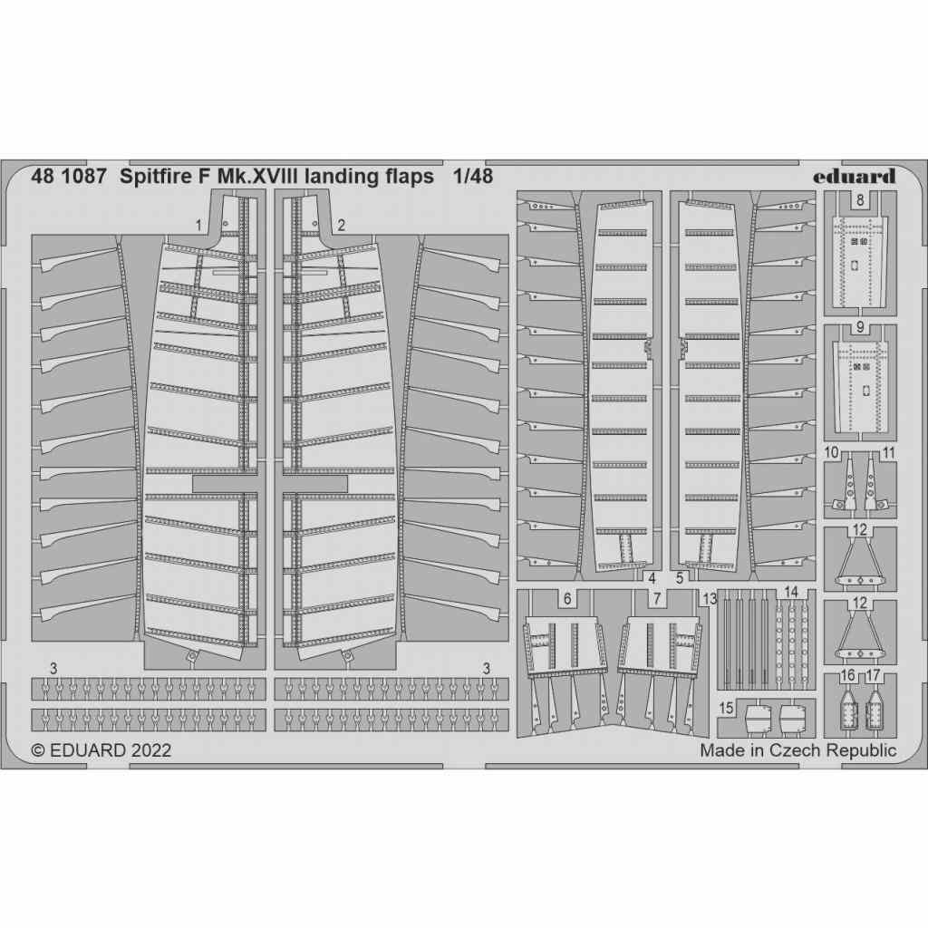 【新製品】481087 1/48 スピットファイア F Mk.XVIII ランディングフラップ(エアフィックス用)