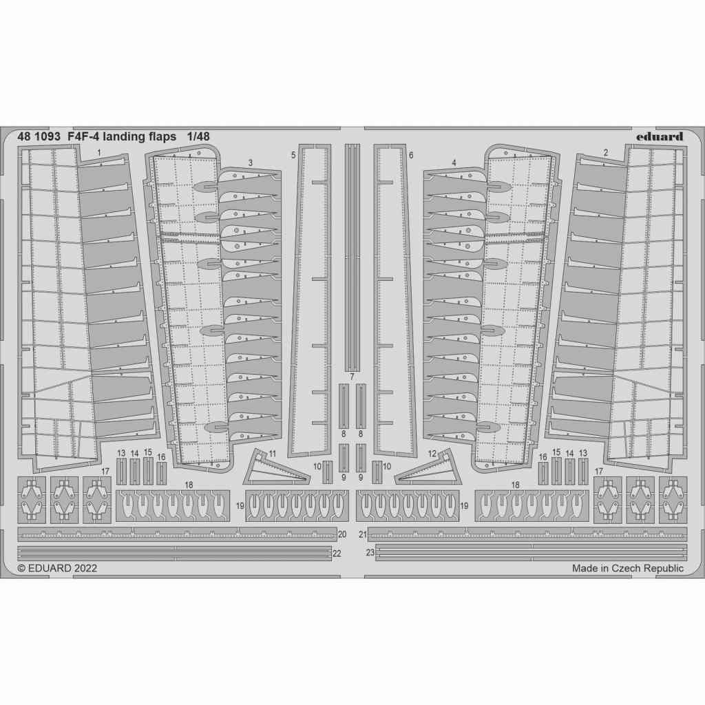 【新製品】481093 1/48 グラマン F4F-4 ワイルドキャット ランディングフラップ (エデュアルド用)