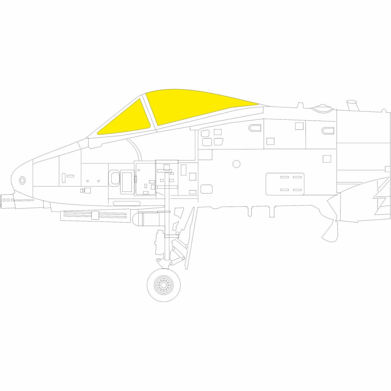 【新製品】EX915 1/48 A-10C 塗装マスクシール (ホビーボス用)