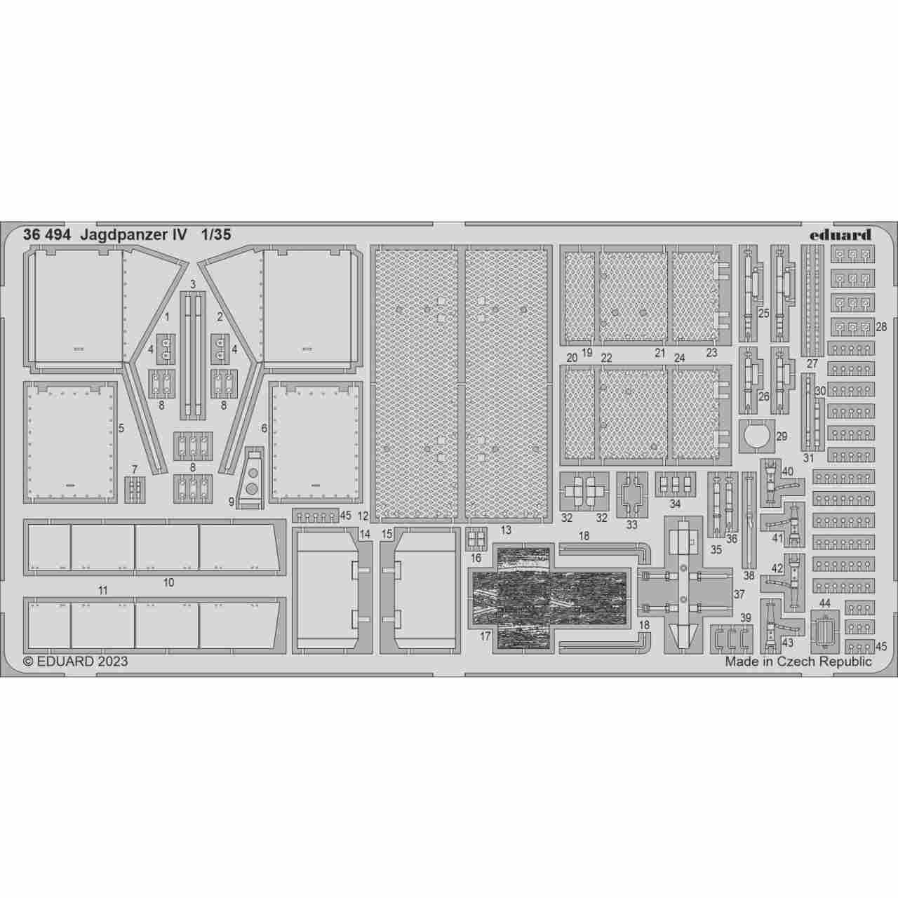 【新製品】36494)1/35 ドイツ IV号駆逐戦車 エッチングパーツ(ボーダーモデル用)