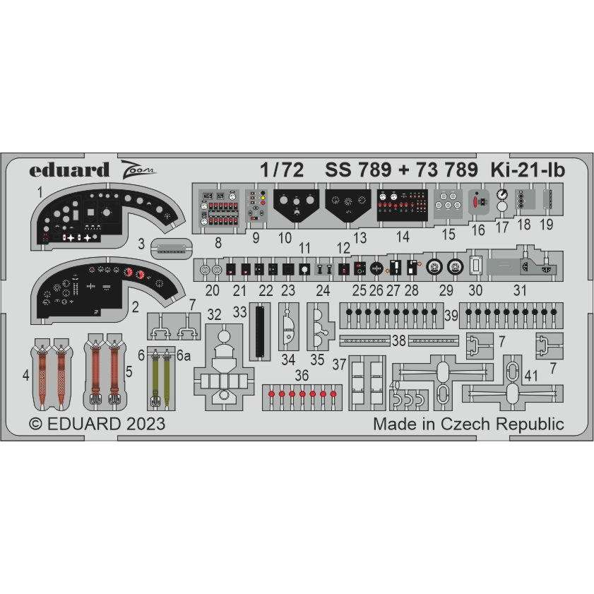 【新製品】73789 塗装済 1/72 Ki-21-Ib 九七式重爆撃機 エッチングパーツ (ICM用)