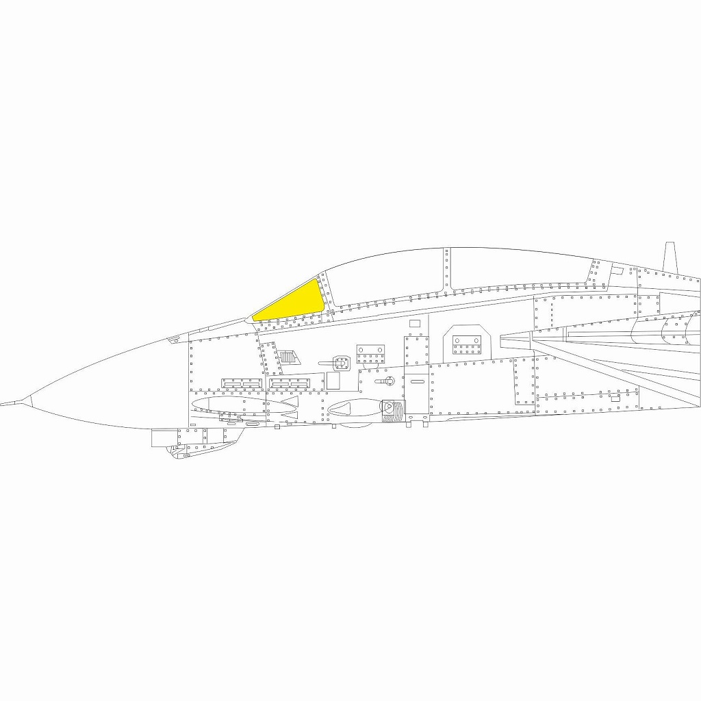 【新製品】EX1040 1/48 F-14A 風防 ｢Tフェース｣両面塗装マスクシール(グレートウォール用)