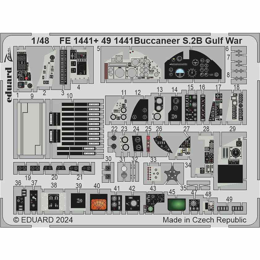 【新製品】FE1441 塗装済 1/48 バッカニア S.2B ｢湾岸戦争時｣ズームエッチングパーツ(エアフィックス用)