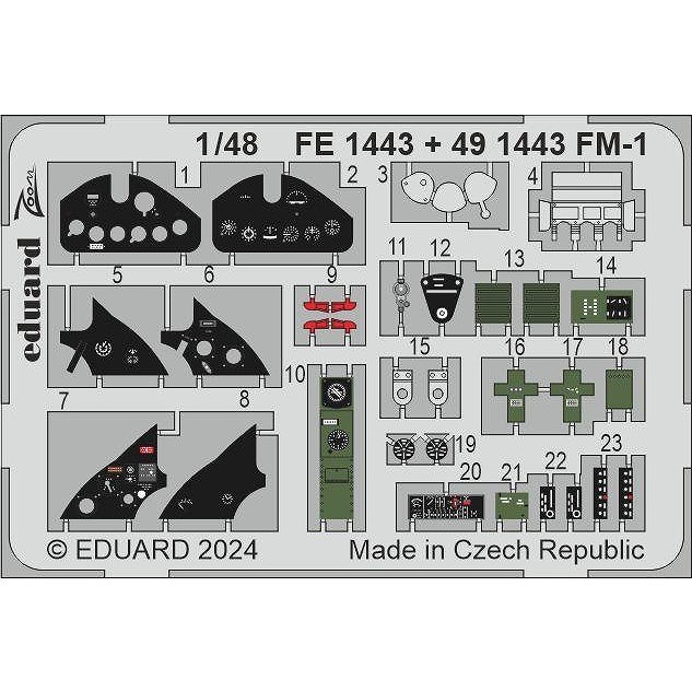 【新製品】FE1443 塗装済 1/48 FM-1 ズームエッチングパーツ (タミヤ用)