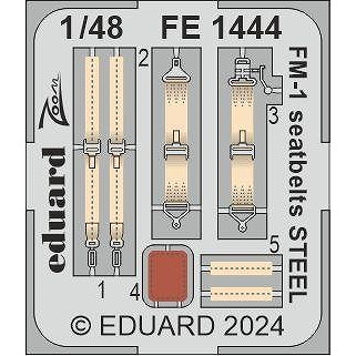 【新製品】FE1444 塗装済 1/48 FM-1 シートベルト (ステンレス製) (タミヤ用)