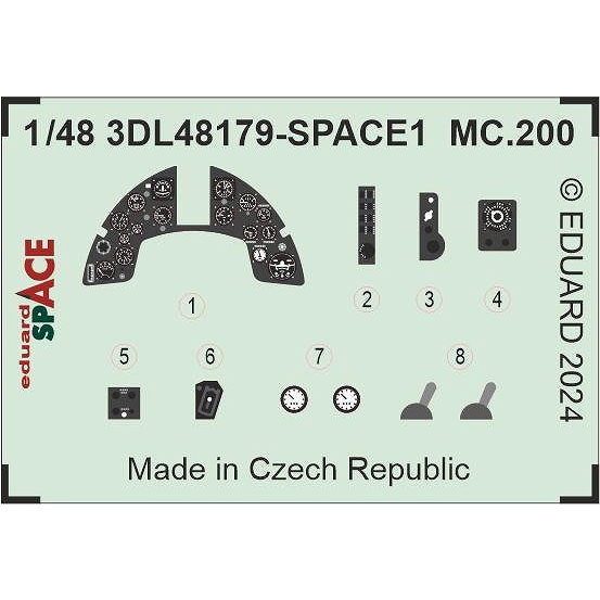 【新製品】3DL48179 1/48 MC.200 ｢スペース｣ 内装3Dデカール w/エッチングパーツセット (イタレリ用)