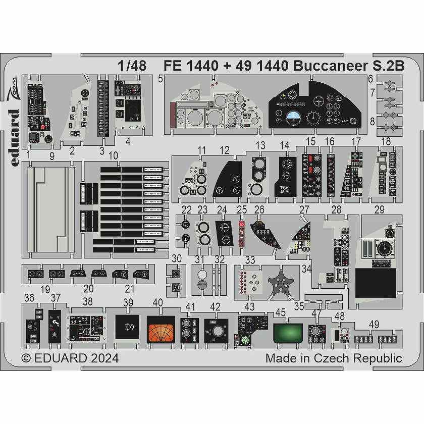 【新製品】FE1440 塗装済 1/48 バッカニア S.2B ズームエッチングパーツ(エアフィックス用)