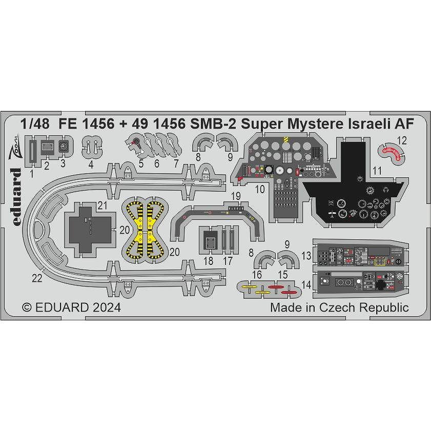 【新製品】FE1456 塗装済 1/48 SMB-2 シュペルミステール イスラエル空軍 ズームエッチングパーツ (スペシャルホビー用)