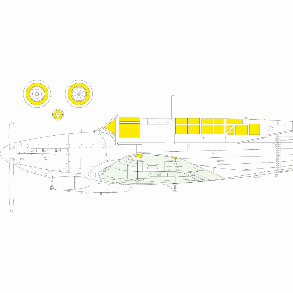 【新製品】EX1057 1/48 フェアリー フルマー Mk.II ｢Tフェース｣両面塗装マスクシール (トランぺッター用)