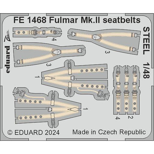 【新製品】FE1468 塗装済 1/48 フェアリー フルマー Mk.II シートベルト (ステンレス製)(トランぺッター用)