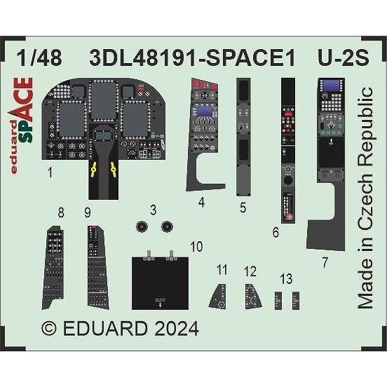 【新製品】3DL48191 1/48 U-2S ドラゴンレディ ｢スペース｣ 内装3Dデカール w/エッチングパーツセット (ホビーボス用)