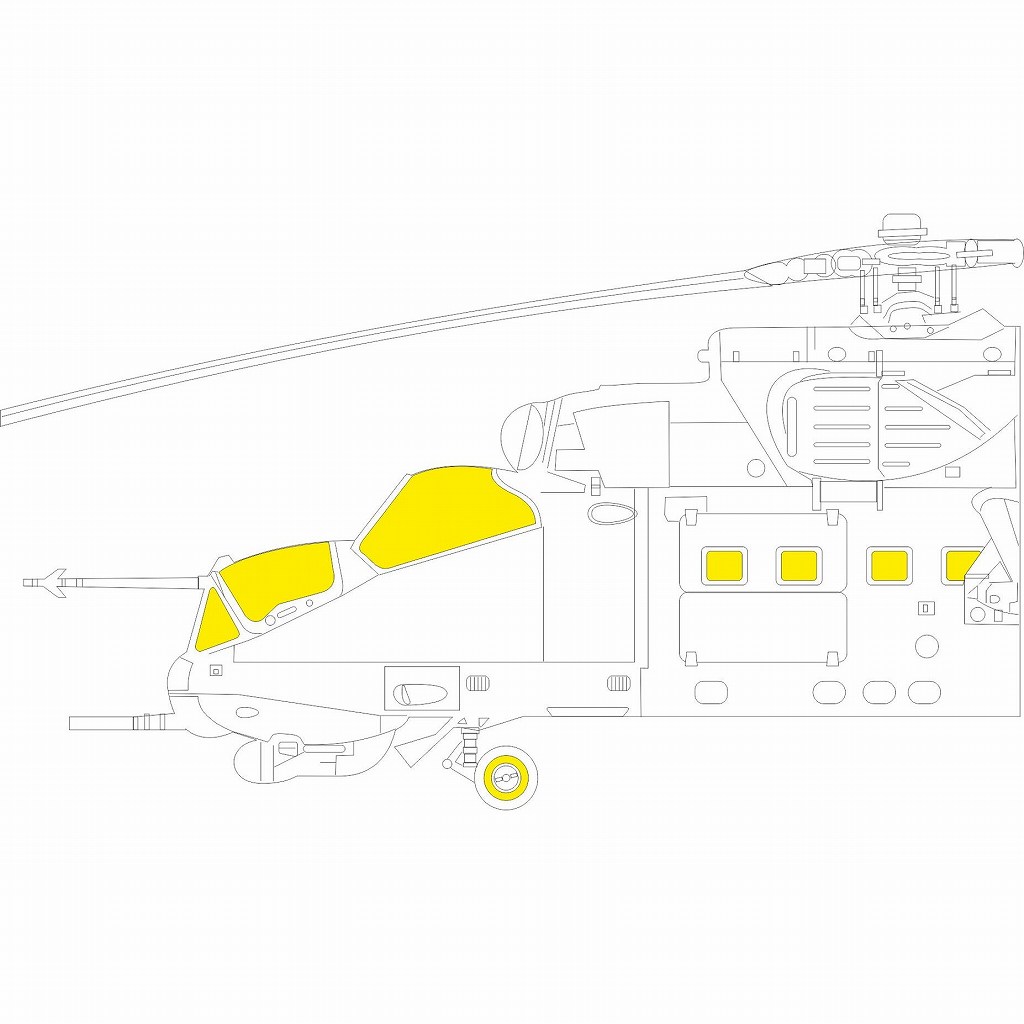 【新製品】EX1071 1/48 Mi-24P 塗装マスクシール (トランペッター用)