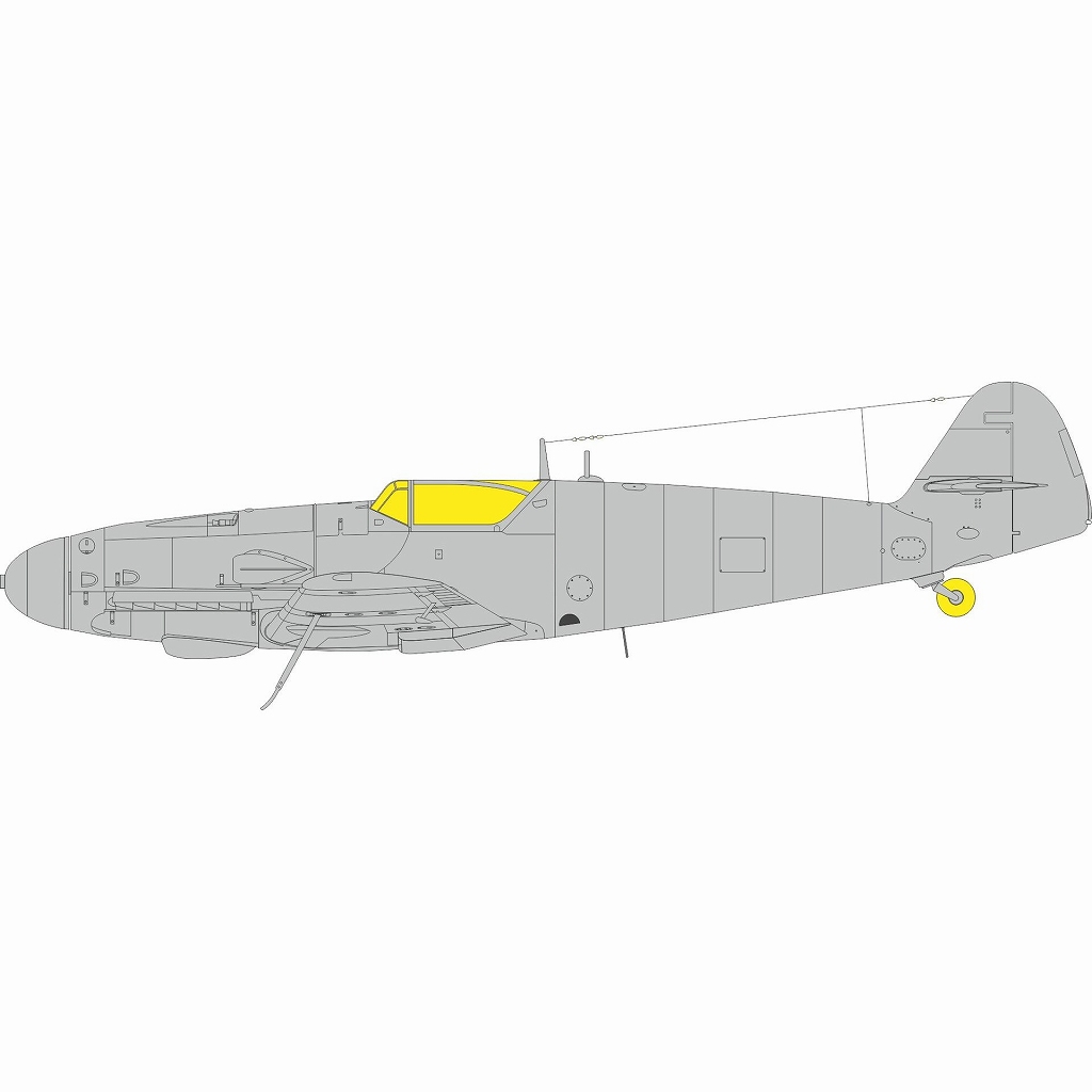 【新製品】CX678 1/72 メッサーシュミット Bf109G-10 塗装マスクシール (エデュアルド用)