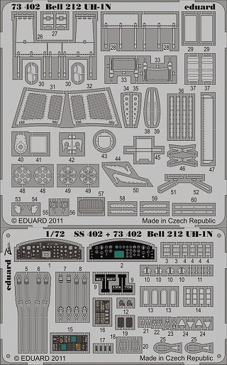 【新製品】[8591437734023] 73402)塗装済 ベル212 UH-1N イロコイス 内/外装