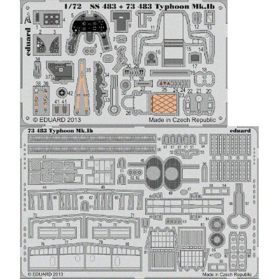 【新製品】[8591437734832] 73483)塗装済 ホーカー タイフーン Mk.Ib 内/外装