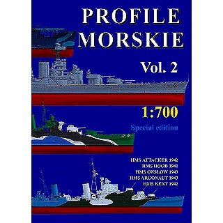 【新製品】[9788364000201] PROFILE MORSKIE 1:700 Vol.2)HMS アタッカー/フッド/オンズロー/アルゴノート/ケント